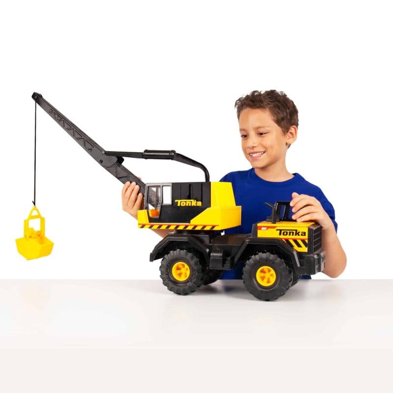 6084-Tonka-Crane-Lifestyle2-web Tonka Crane lifestyle shot of boy with the crane on a table